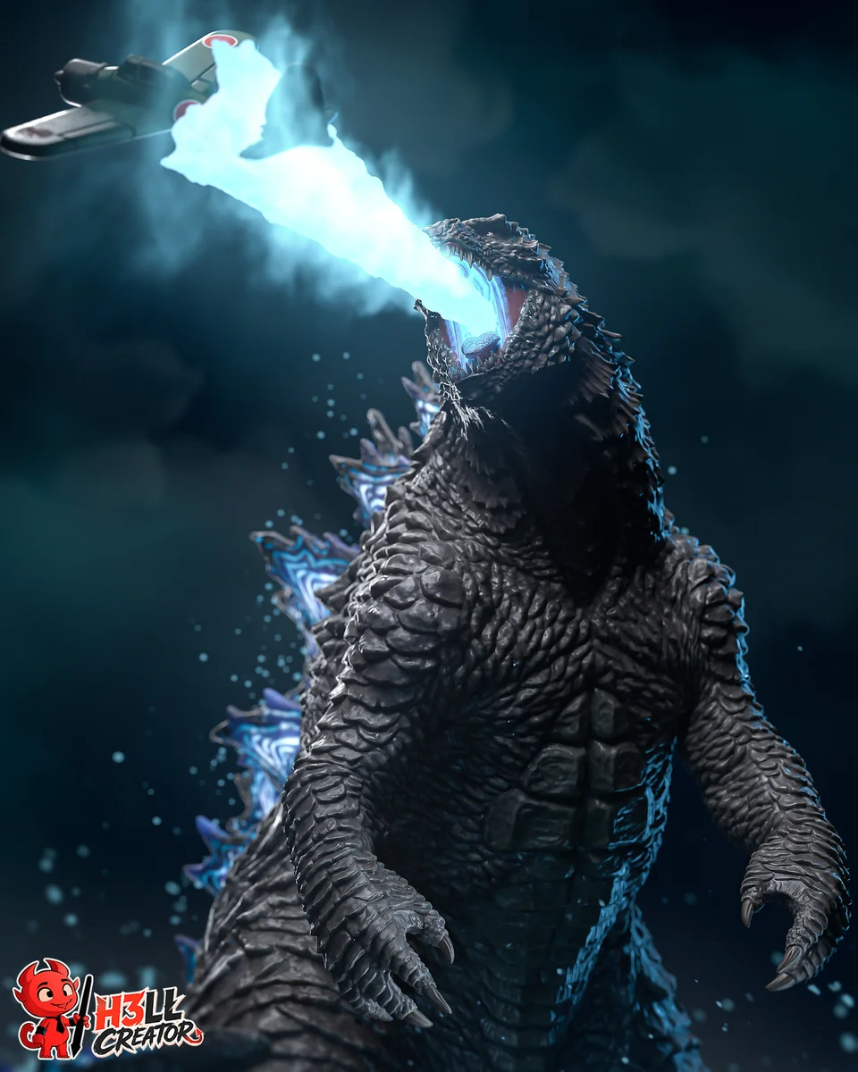 Godzilla | Fan Art | 3D Printed Resin Model Garage Kit | *Un-Painted* | H3LL Creator