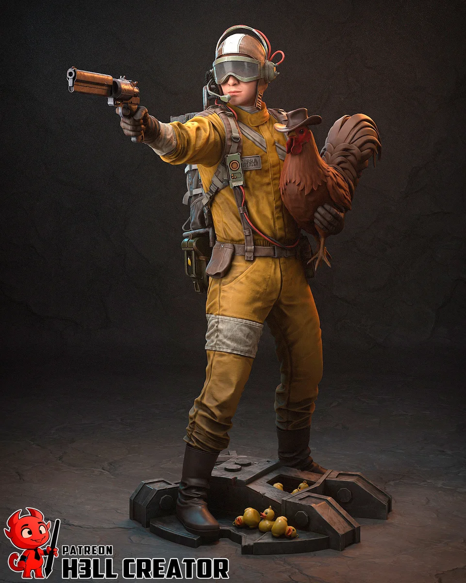 Raider | Fan Art | 3D Printed Resin Model Garage Kit | *Un-Painted* | H3LL Creator 4