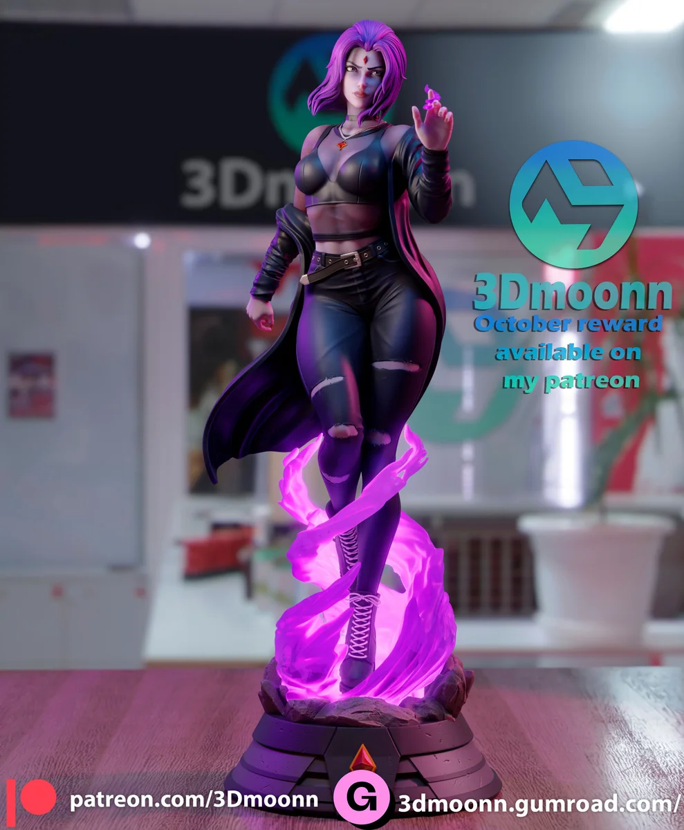 Raven | Fan Art | 3D Printed Resin Model Garage Kit | *Un-Painted* | 3DMoon 4