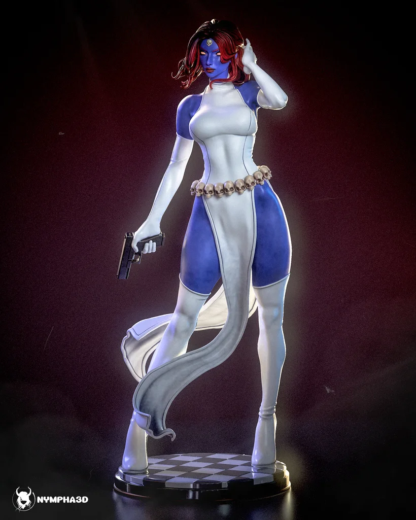 Mystique | Fan Art | 3D Printed Resin Model Garage Kit | *Un-Painted* | Nympha3D 3