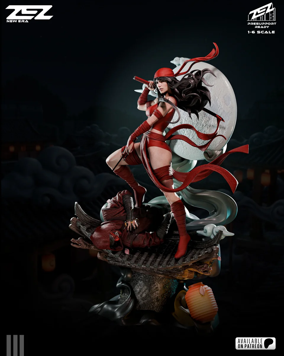 Elektra | Fan Art | 3D Printed Resin Model Garage Kit | *Un-Painted* | ZEZ Studio 6