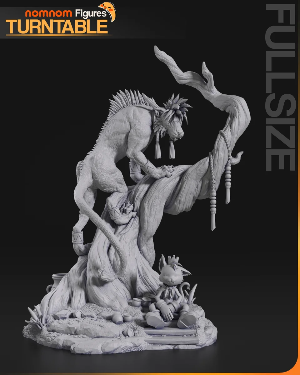 Red XIII | Fan Art | 3D Printed Resin Model Garage Kit | *Un-Painted* | Nomnom 4