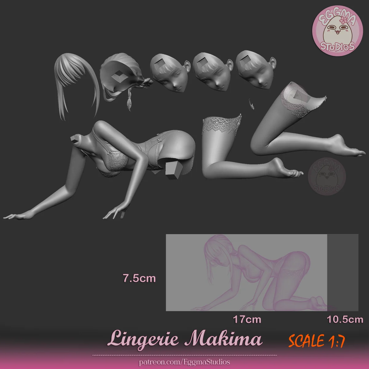 Makima and Reze - (Lingerie) | Fan Art | 3D Printed Resin Model Garage Kit | *Un-Painted* | EggmaStudios 14