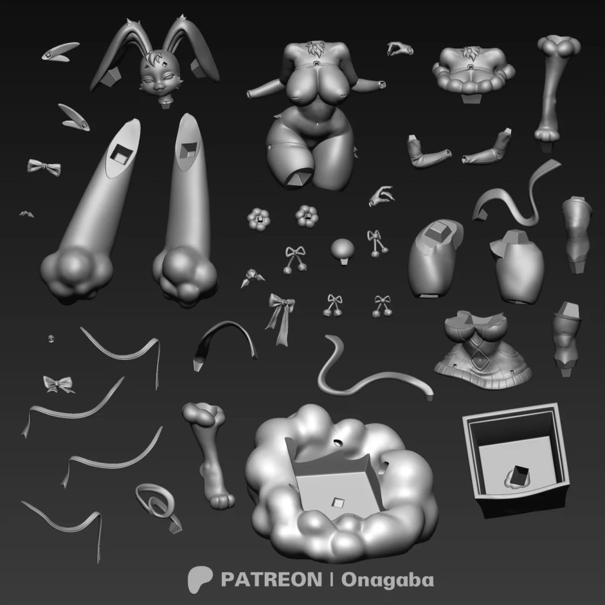 Christmas Lopunny | Fan Art | 3D Printed Resin Model Garage Kit | *Un-Painted* | ONAGABA 11