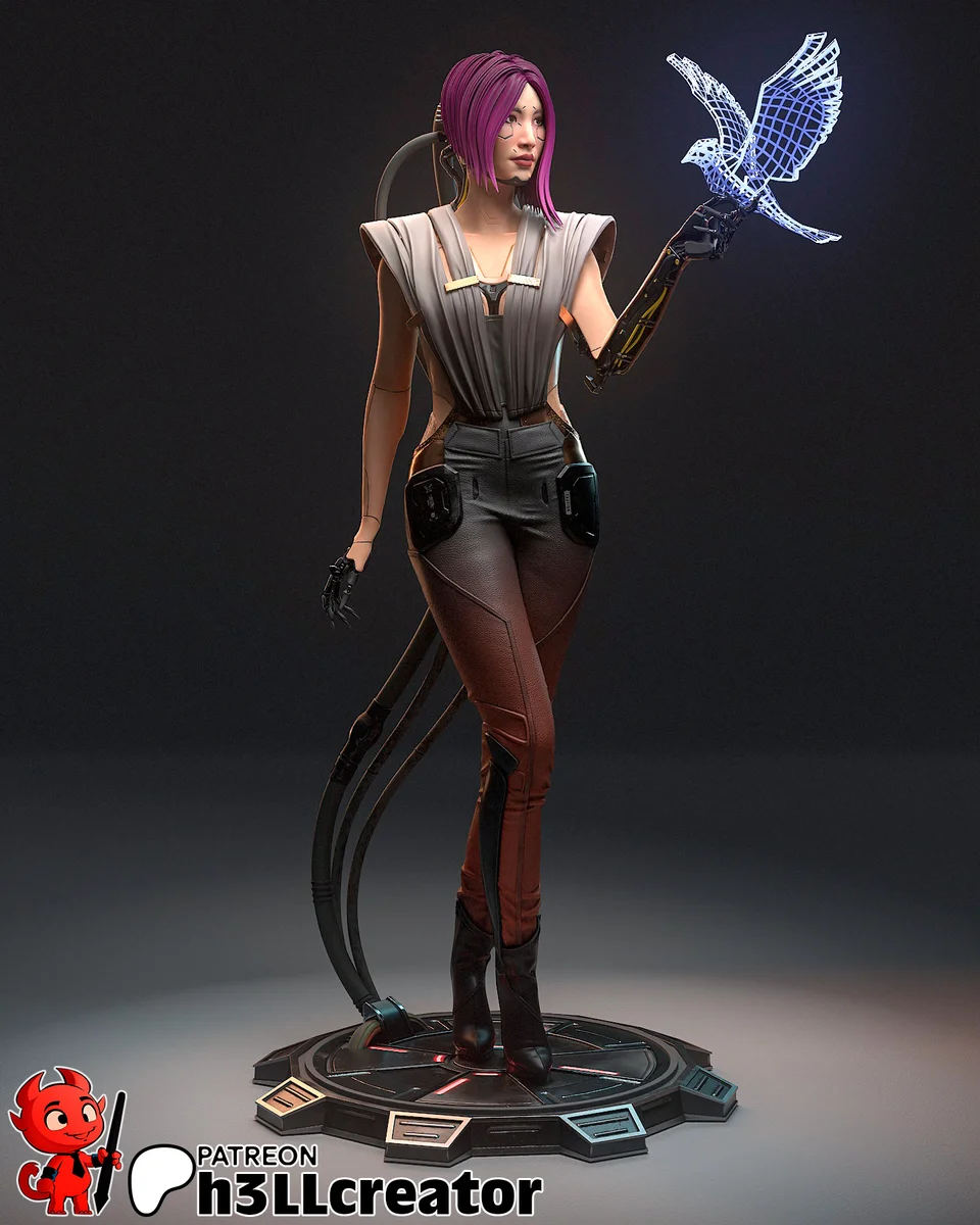 Songbird | Fan Art | 3D Printed Resin Model Garage Kit | *Un-Painted* | H3LL Creator 3