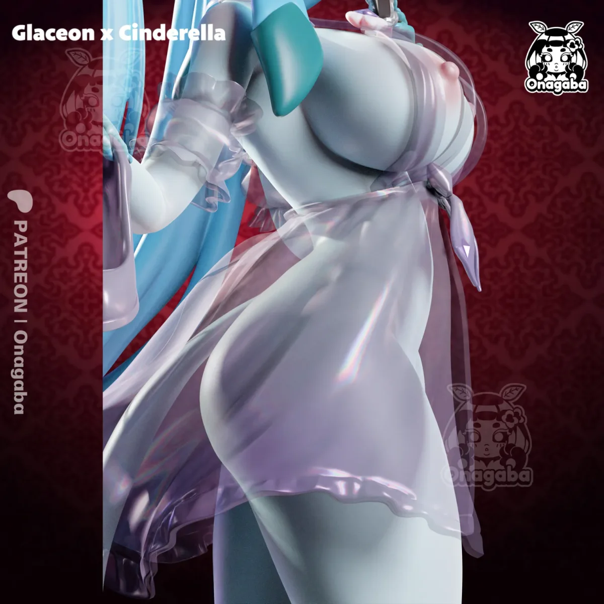 Glaceon x Cinderella | Fan Art | 3D Printed Resin Model Garage Kit | *Un-Painted* | ONAGABA 9