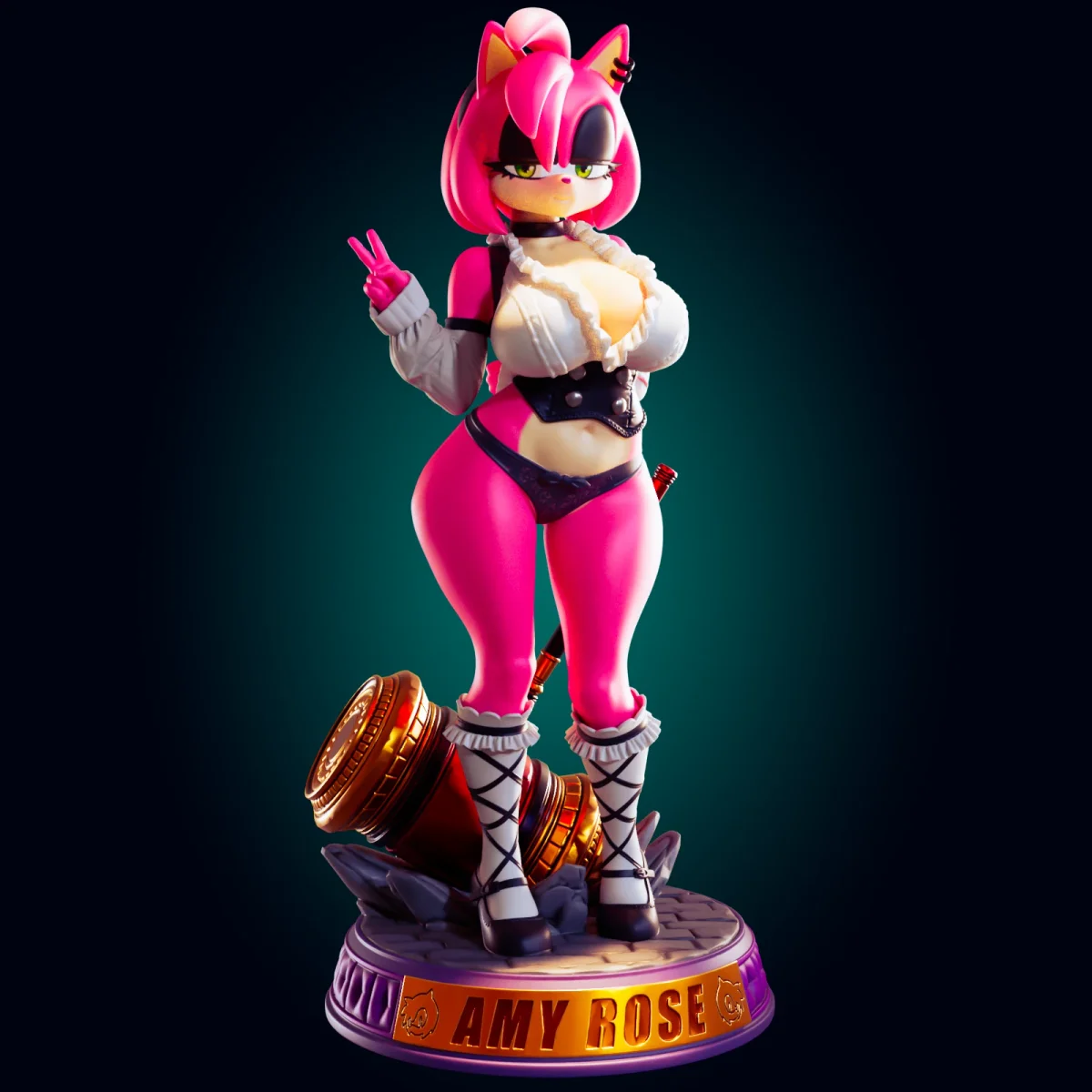 Hedgehog Girl | Fan Art | 3D Printed Resin Model Garage Kit | *Un-Painted* | Officer Rhu 4