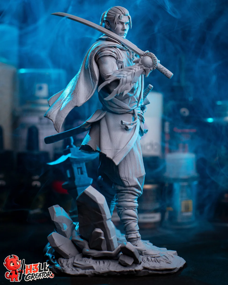Musashi | Fan Art | 3D Printed Resin Model Garage Kit | *Un-Painted* | H3LL Creator 9