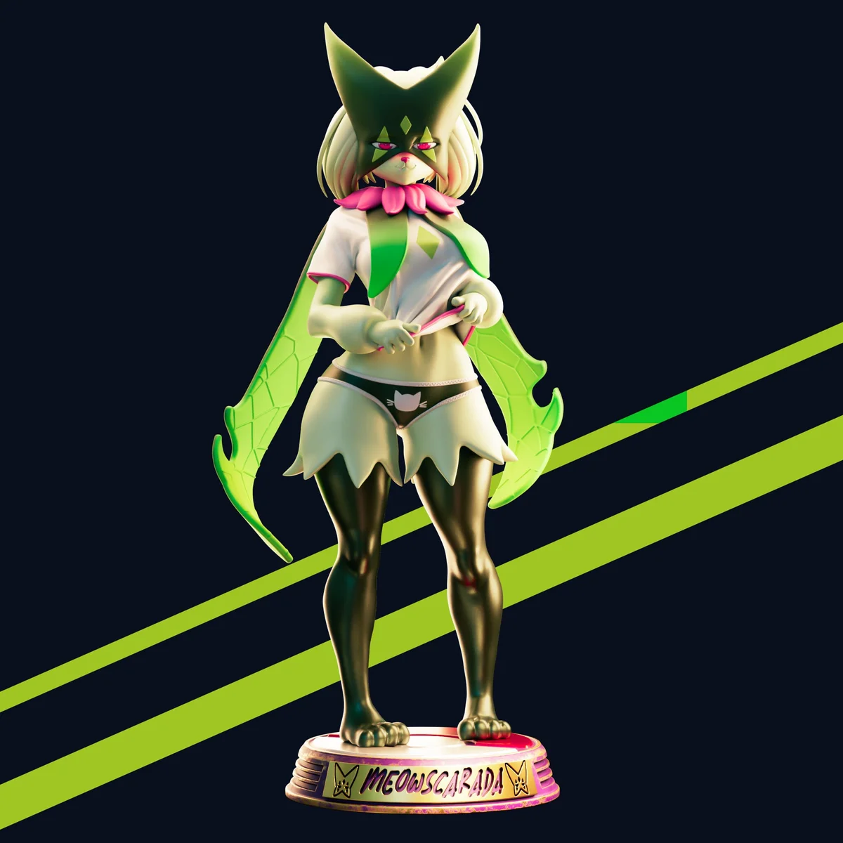 Meow | Fan Art | 3D Printed Resin Model Garage Kit | *Un-Painted* | Officer Rhu 2