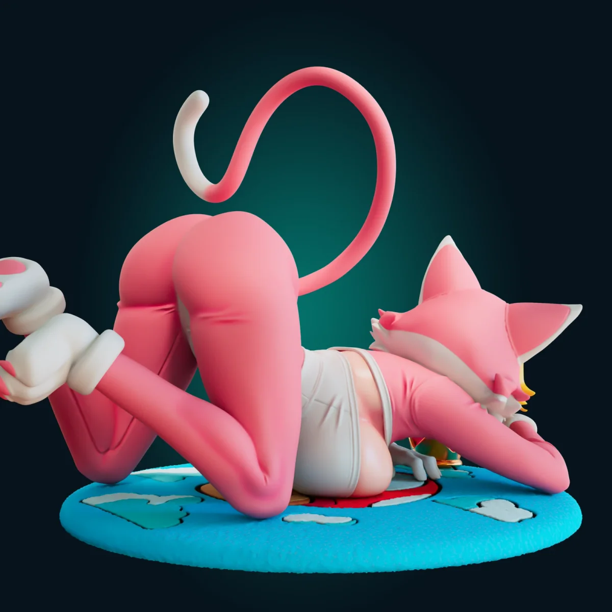 Cat Peach | Fan Art | 3D Printed Resin Model Garage Kit | *Un-Painted* | Officer Rhu 2