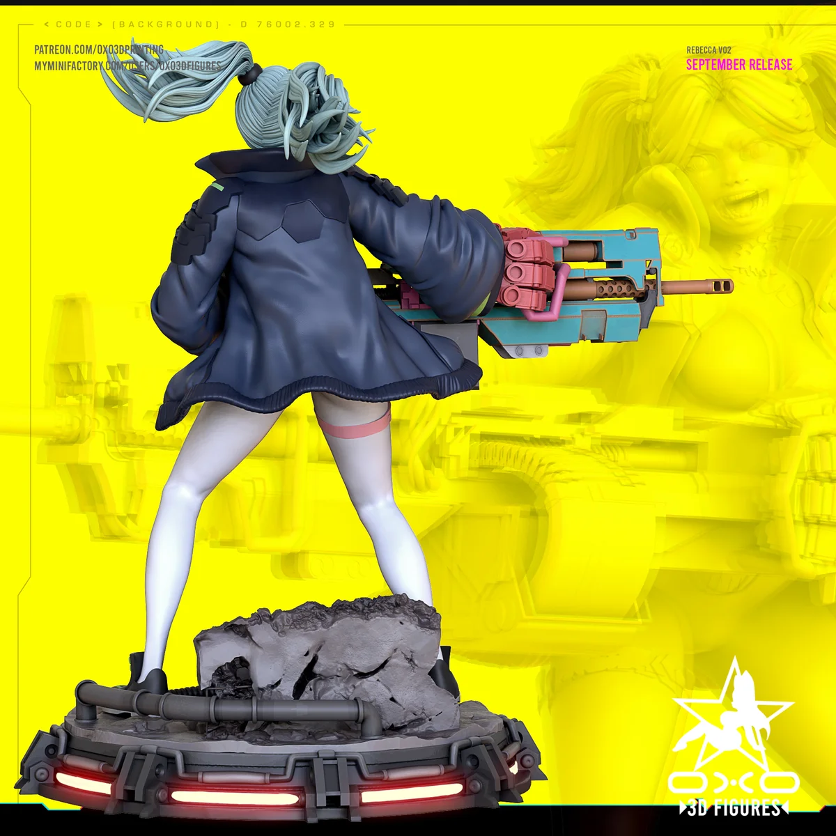 Rebecca v02 | Fan Art | 3D Printed Resin Model Garage Kit | *Un-Painted* | OXO3D 4