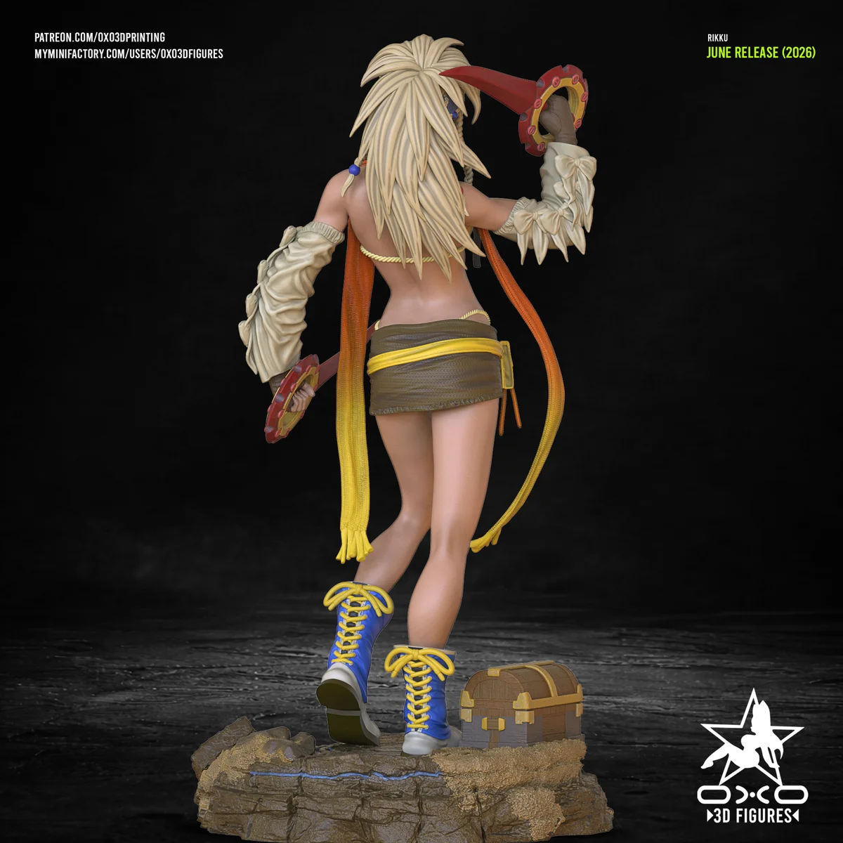 Rikku | Fan Art | 3D Printed Resin Model Garage Kit | *Un-Painted* | OXO3D 4