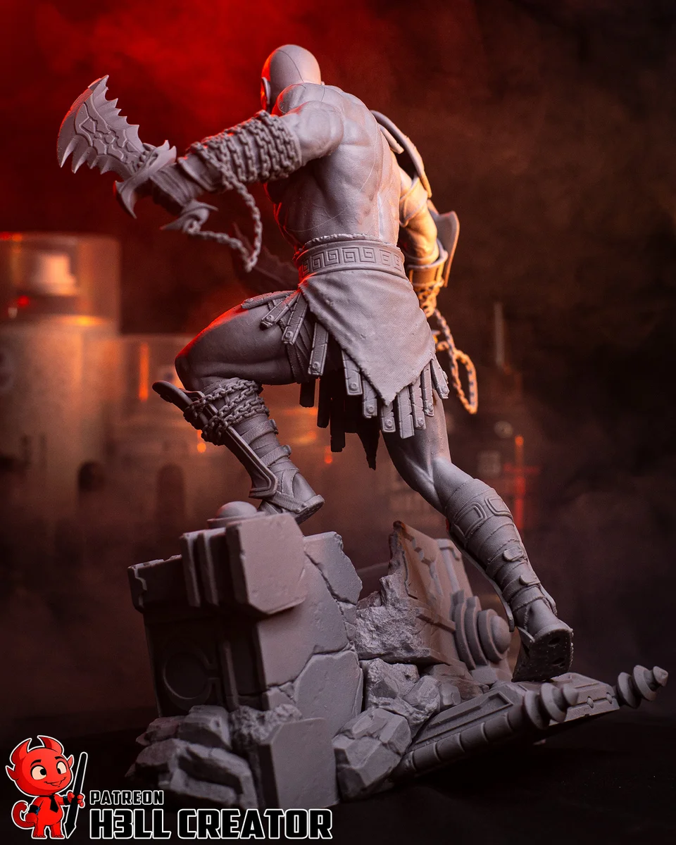 Kratos | Fan Art | 3D Printed Resin Model Garage Kit | *Un-Painted* | H3LL Creator 12