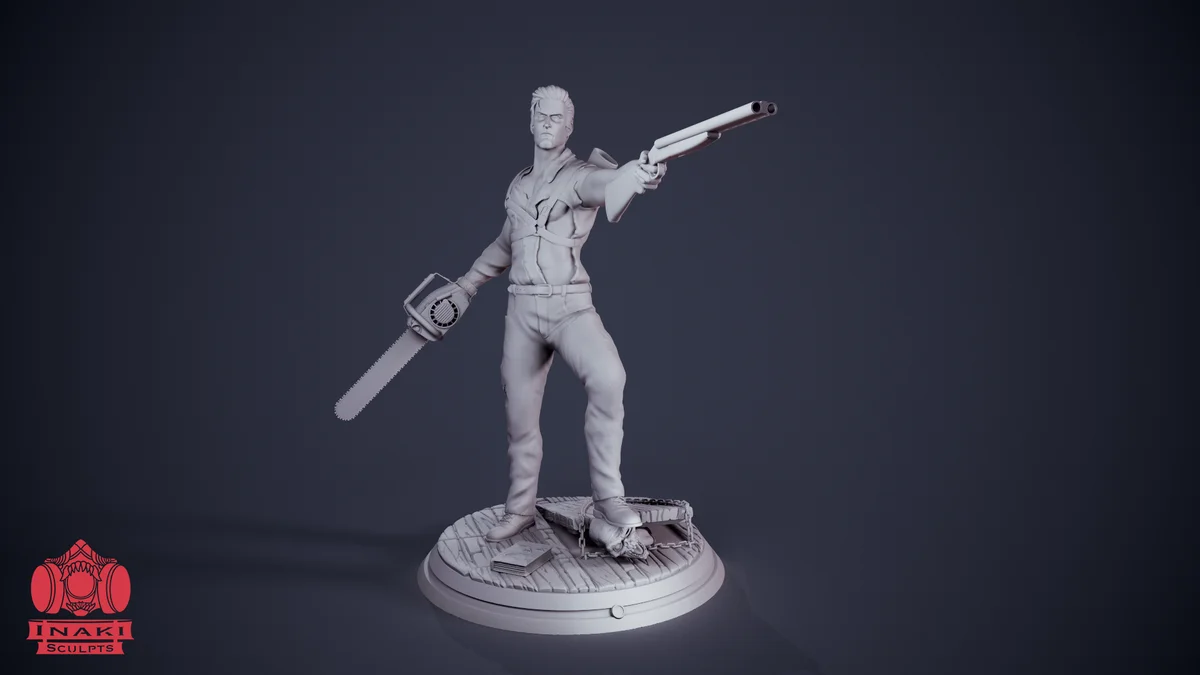 Ash Williams | Fan Art | 3D Printed Resin Model Garage Kit | *Un-Painted* | Inaki Sculpts 4
