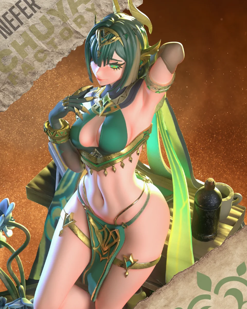 Nefer | Fan Art | 3D Printed Resin Model Garage Kit | *Un-Painted* | Chuya Factory