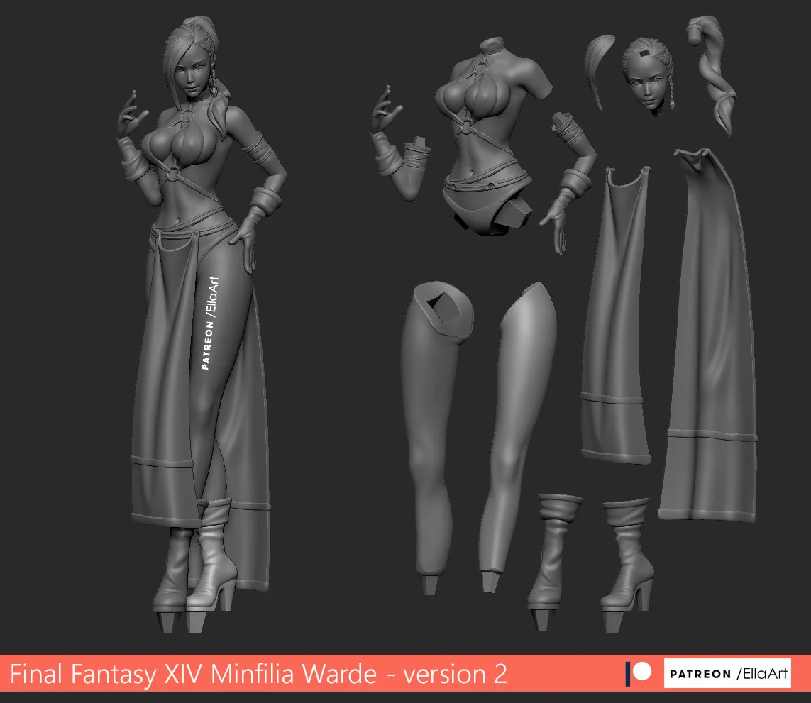 Minfilia Warde | Fan Art | 3D Printed Resin Model Garage Kit | *Un-Painted* | Nomnom 6