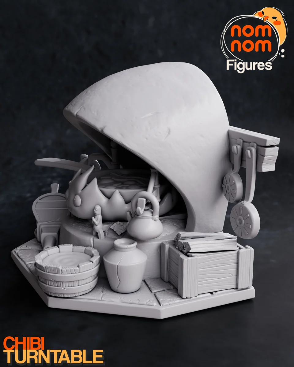 Chibi Calcifer | Fan Art | 3D Printed Resin Model Garage Kit | *Un-Painted* | Nomnom 6