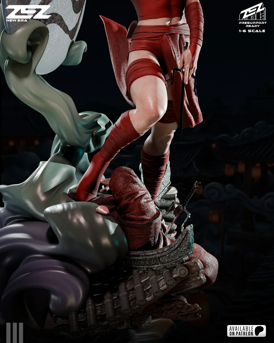 Elektra | Fan Art | 3D Printed Resin Model Garage Kit | *Un-Painted* | ZEZ Studio 8