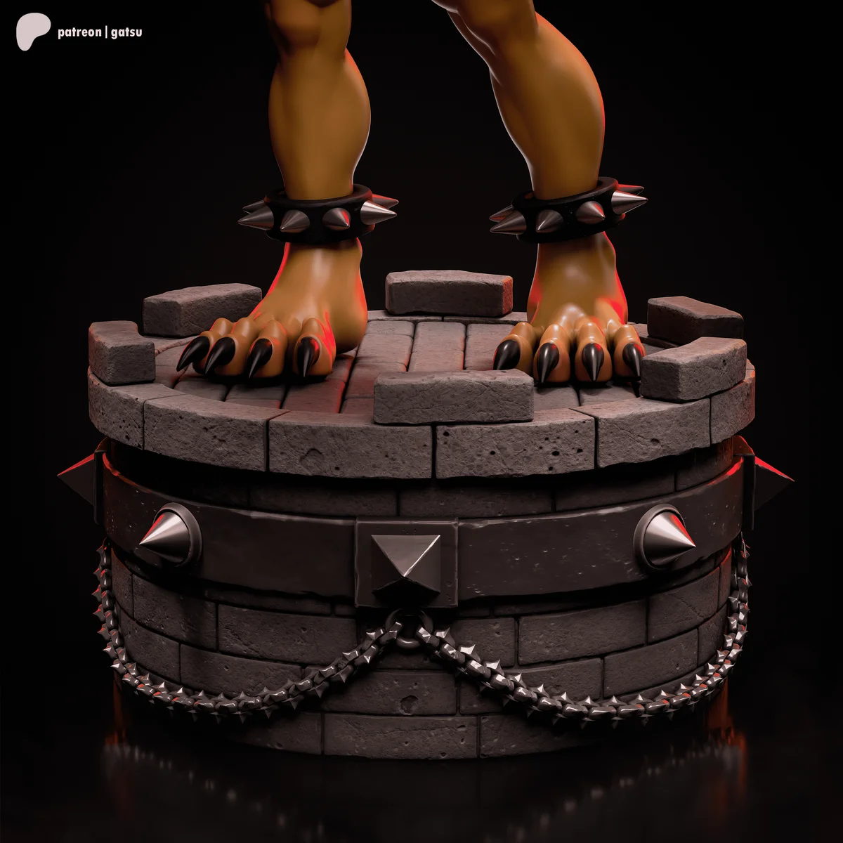 Bowser Girl | Fan Art | 3D Printed Resin Model Garage Kit | *Un-Painted* | Gatsu Studios 4
