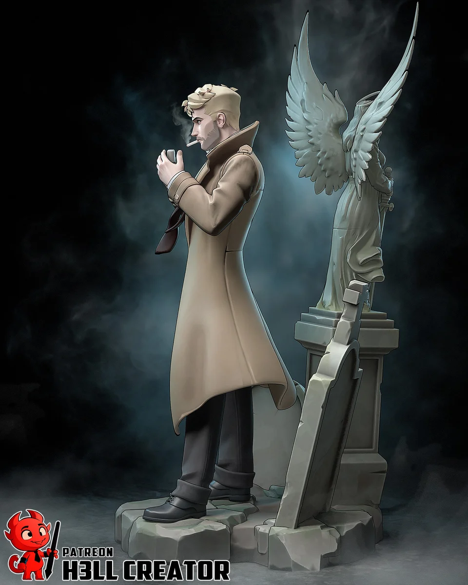 John Constantine | Fan Art | 3D Printed Resin Model Garage Kit | *Un-Painted* | H3LL Creator 6