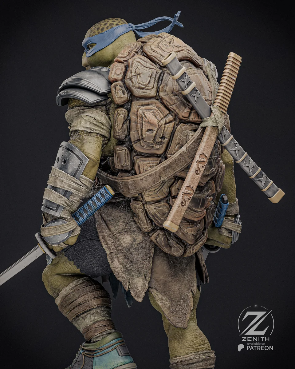 Leonardo TMNT | Fan Art | 3D Printed Resin Model Garage Kit | *Un-Painted* | Zenith Studios 3
