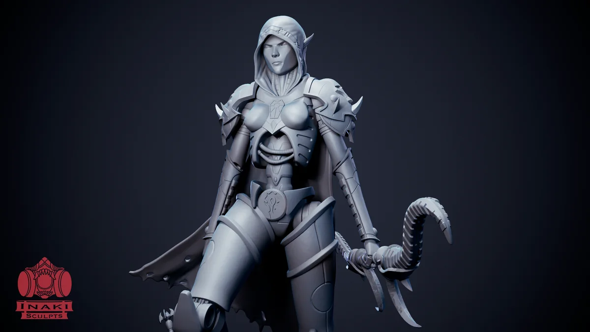Necron Sylvanas | Fan Art | 3D Printed Resin Model Garage Kit | *Un-Painted* | Inaki Sculpts 3