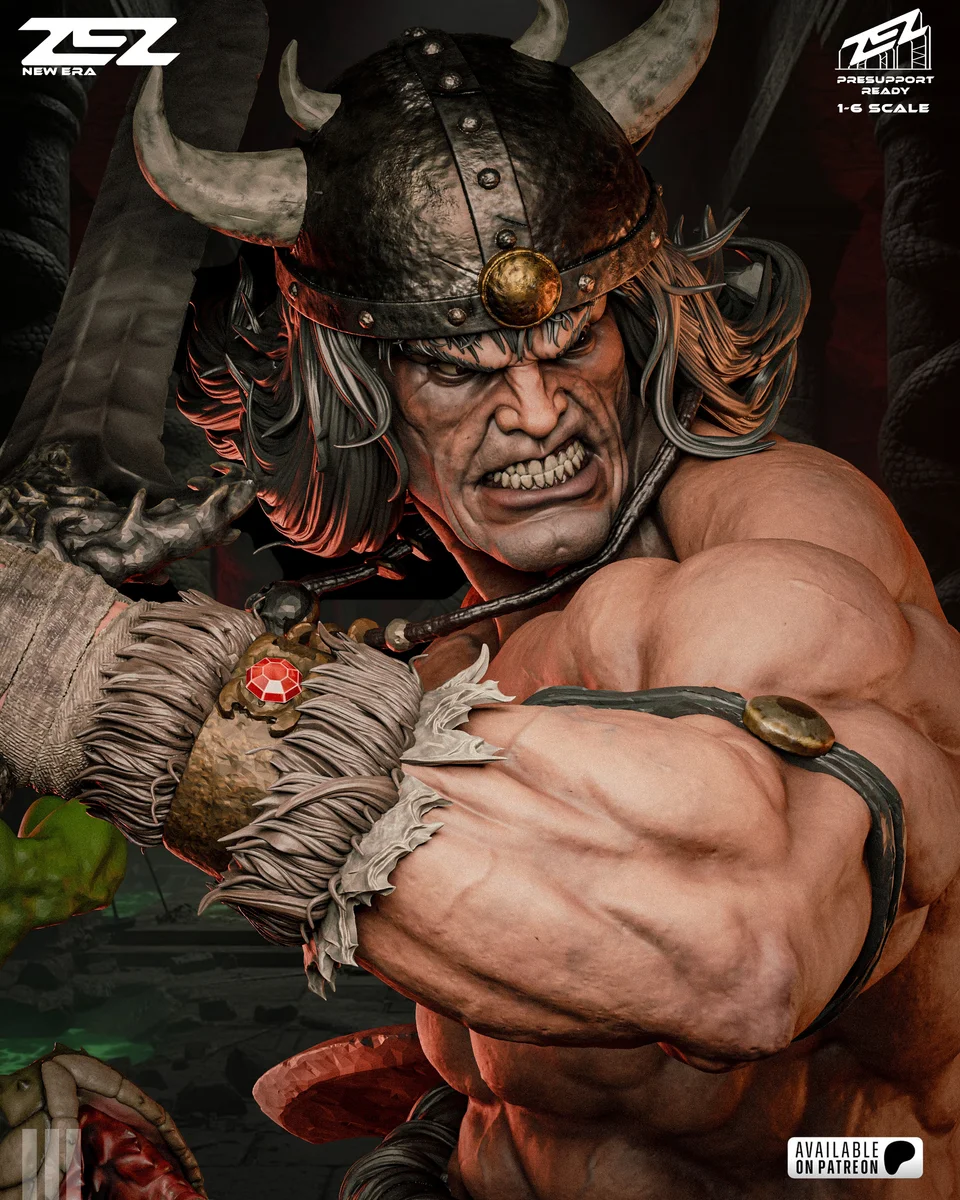 Conan | Fan Art | 3D Printed Resin Model Garage Kit | *Un-Painted* | ZEZ Studio 8