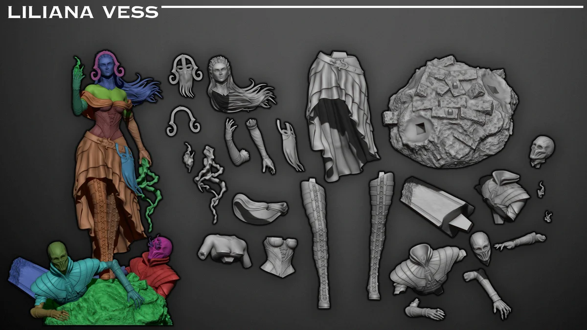 Liliana Vess | Fan Art | 3D Printed Resin Model Garage Kit | *Un-Painted* | Inaki Sculpts 6