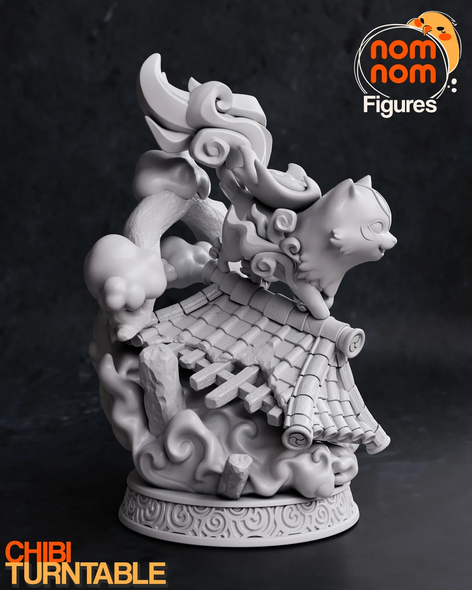 Chibi Amaterasu | Fan Art | 3D Printed Resin Model Garage Kit | *Un-Painted* | Nomnom 7