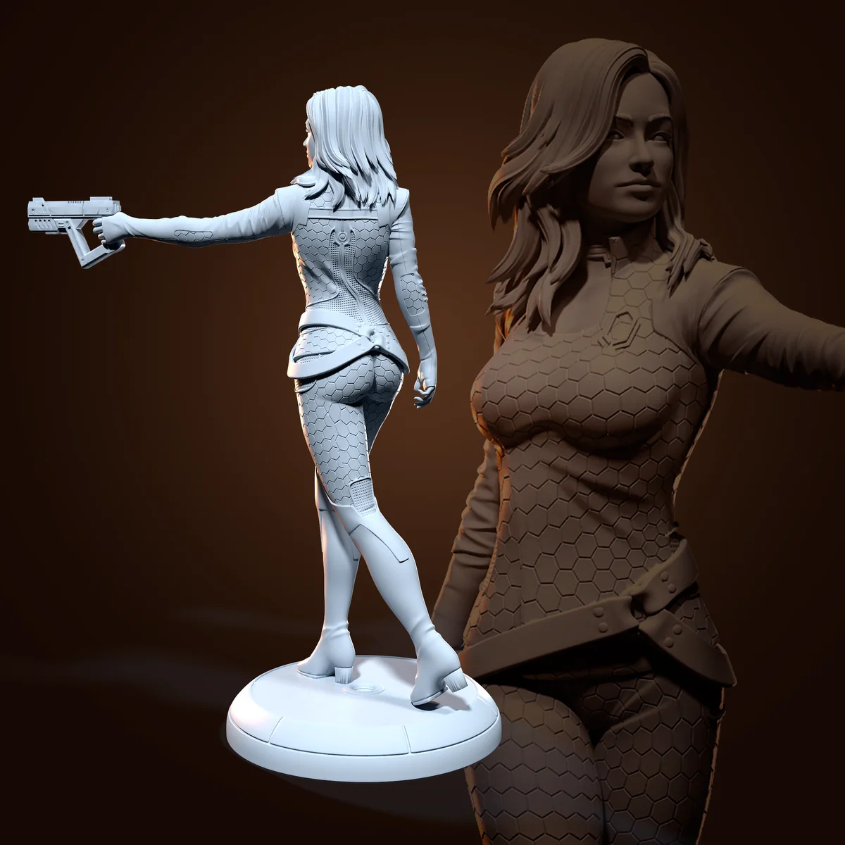 Miranda Lawson | Fan Art | 3D Printed Resin Model Garage Kit | *Un-Painted* | H3LL Creator 4