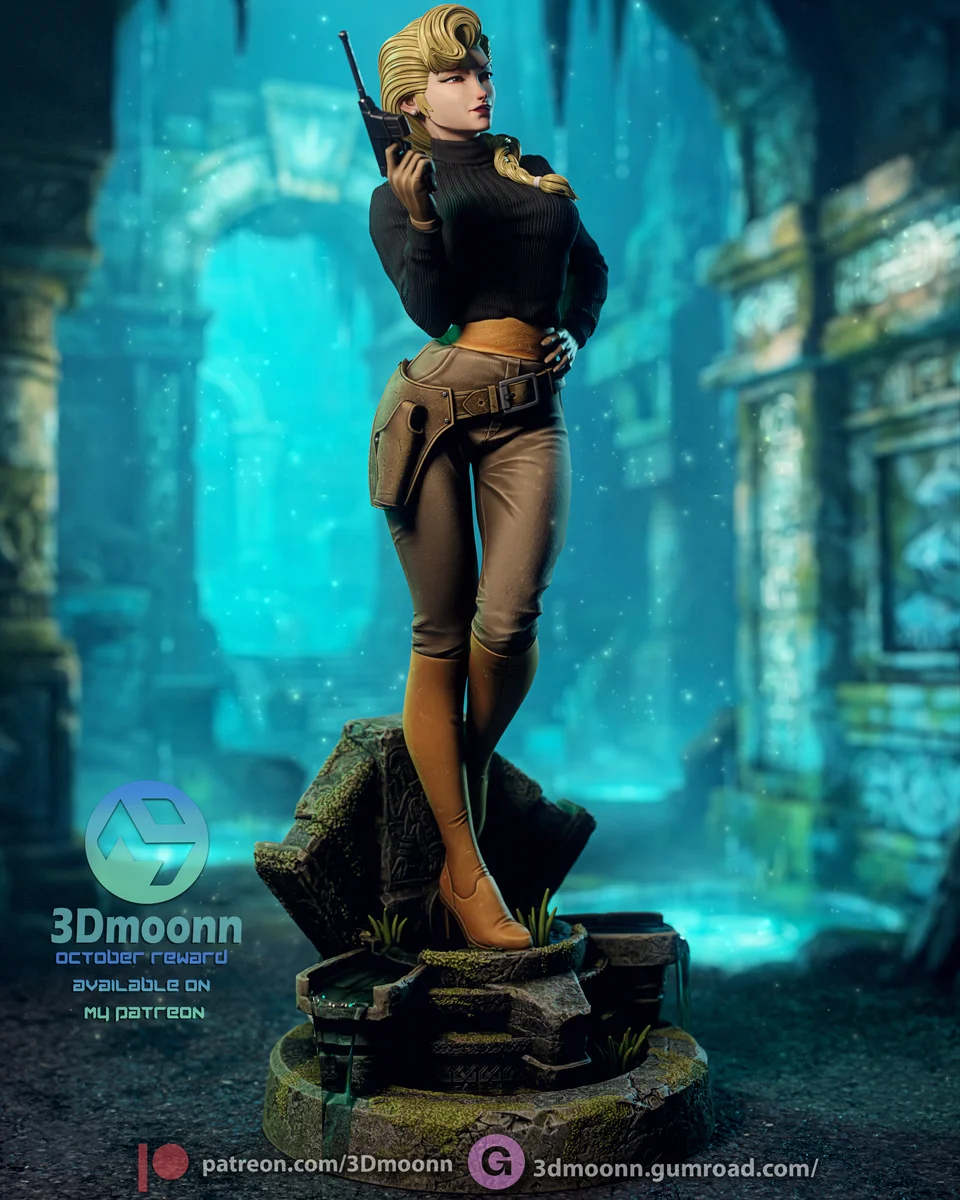 Helga Sinclair | Fan Art | 3D Printed Resin Model Garage Kit | *Un-Painted* | 3DMoonn 6