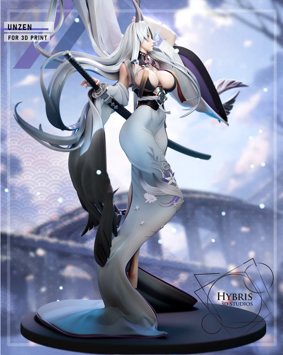 Unzen | Fan Art | 3D Printed Resin Model Garage Kit | *Un-Painted* | Hybris Studios 5