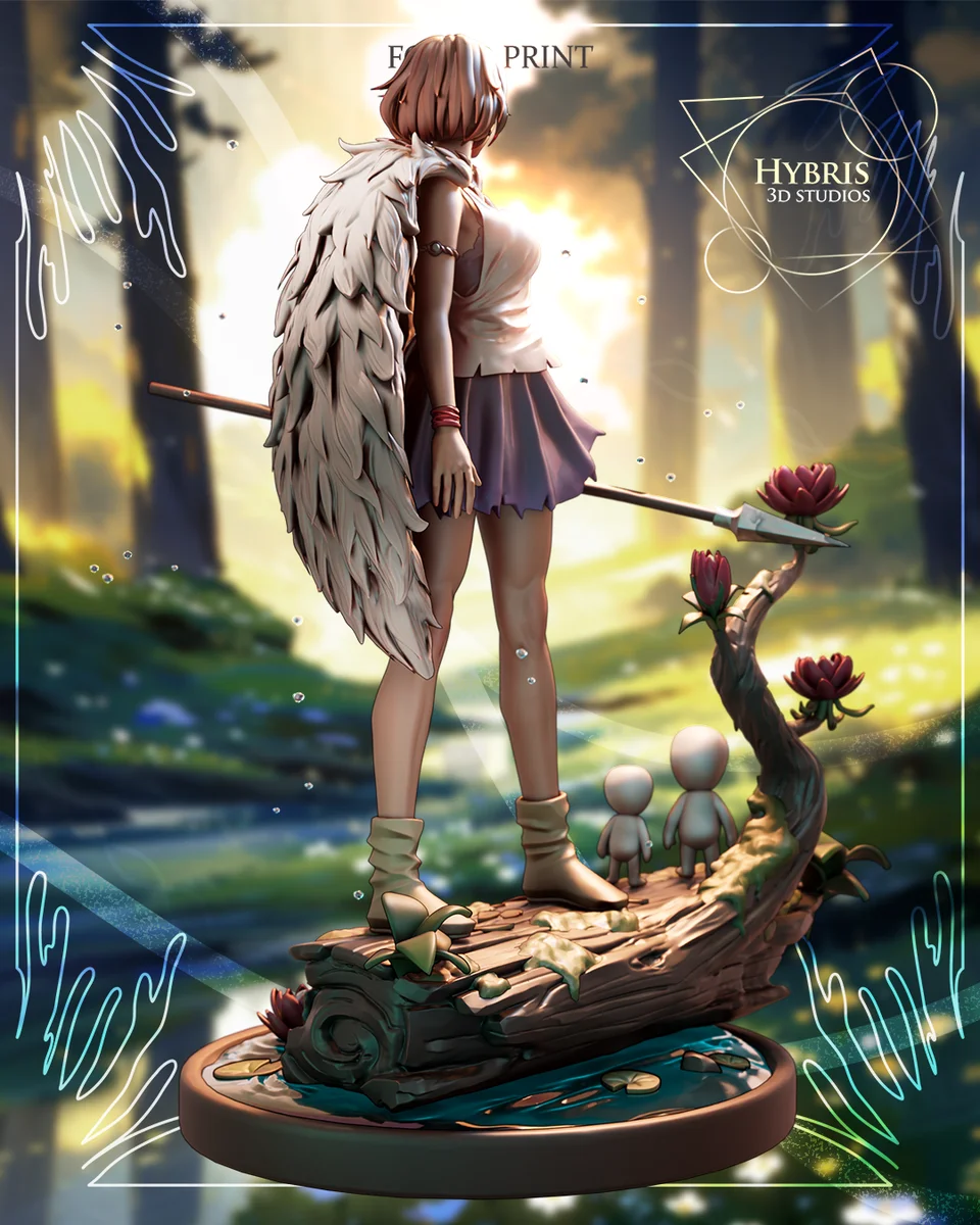 Princess Mononoke | Fan Art | 3D Printed Resin Model Garage Kit | *Un-Painted* | Hybris Studios 5