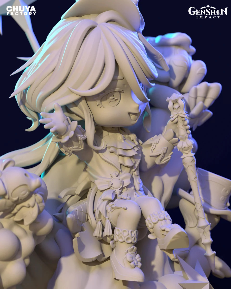 Chibi Furina | Fan Art | 3D Printed Resin Model Garage Kit | *Un-Painted* | Chuya Factory 17