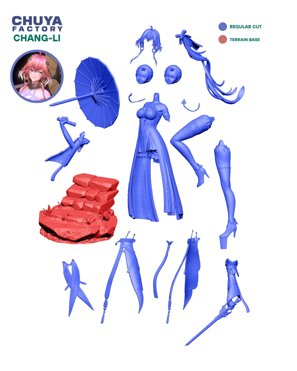 Chang Li | Fan Art | 3D Printed Resin Model Garage Kit | *Un-Painted* | Chuya Factory 19