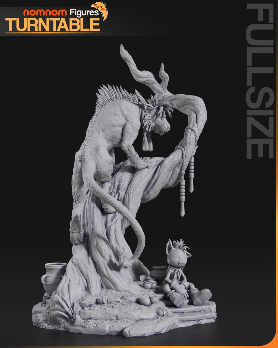 Red XIII | Fan Art | 3D Printed Resin Model Garage Kit | *Un-Painted* | Nomnom 5