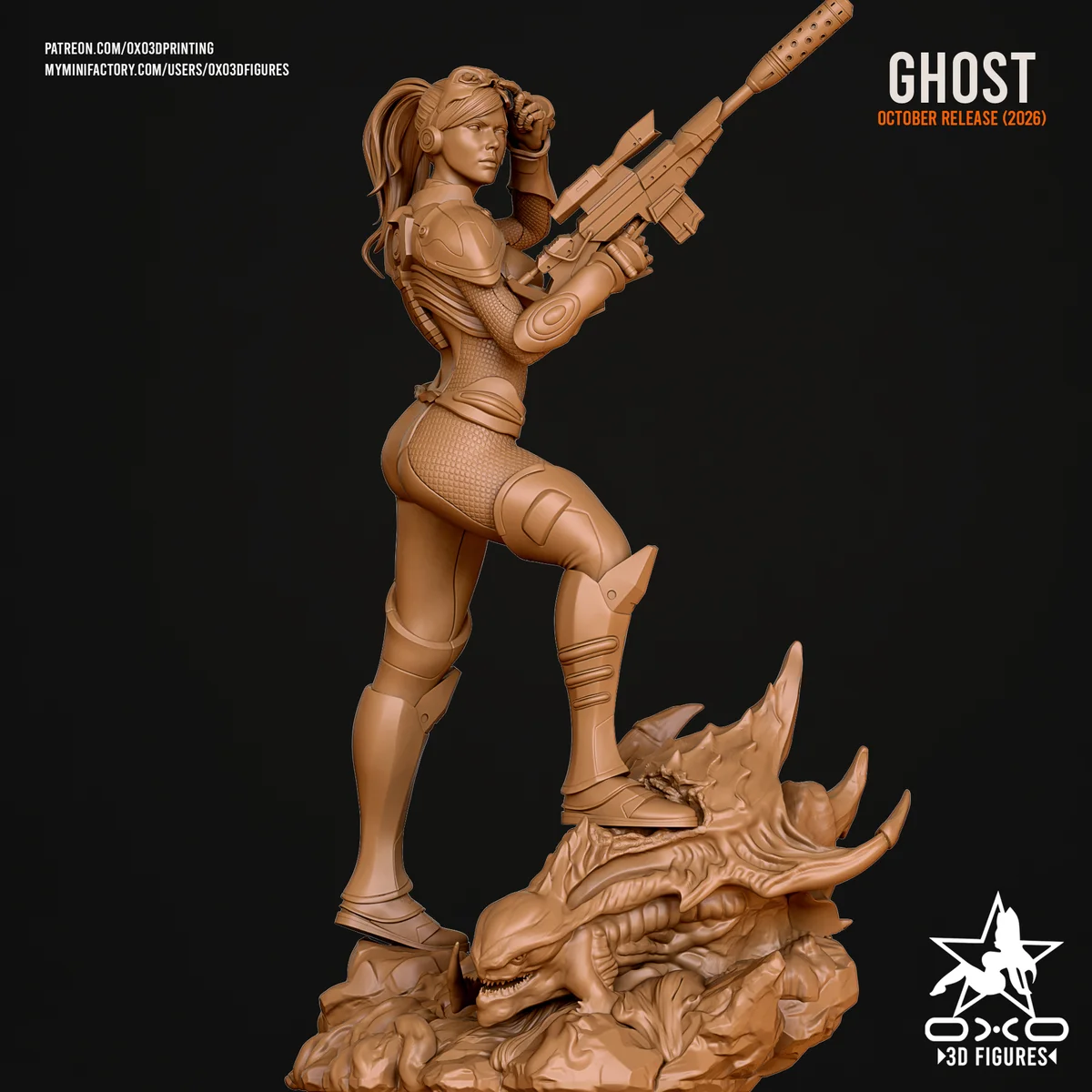 Sarah Kerrigan Ghost | Fan Art | 3D Printed Resin Model Garage Kit | *Un-Painted* | OXO3D 11