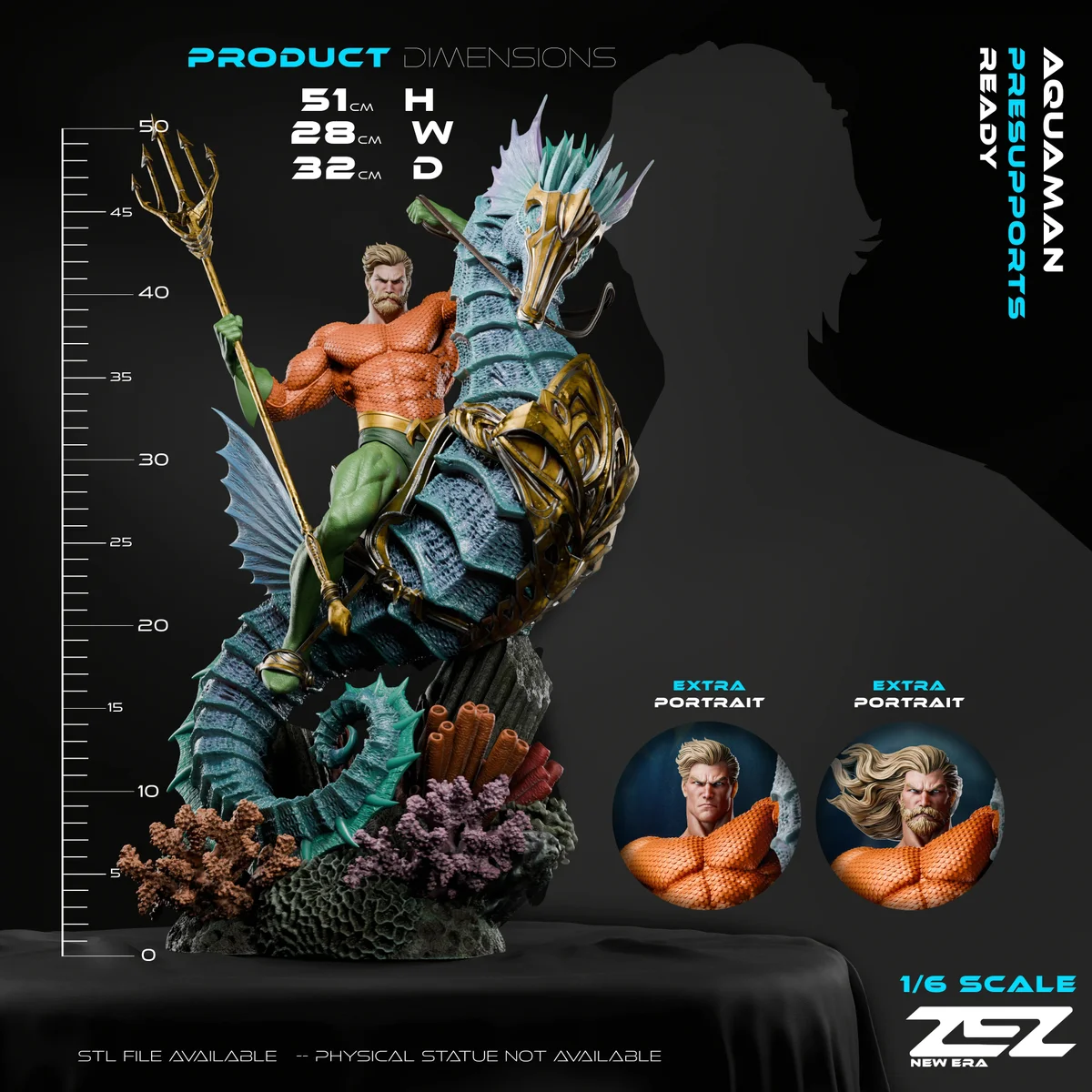 Aquaman | Fan Art | 3D Printed Resin Model Garage Kit | *Un-Painted* | ZEZ Studio 17