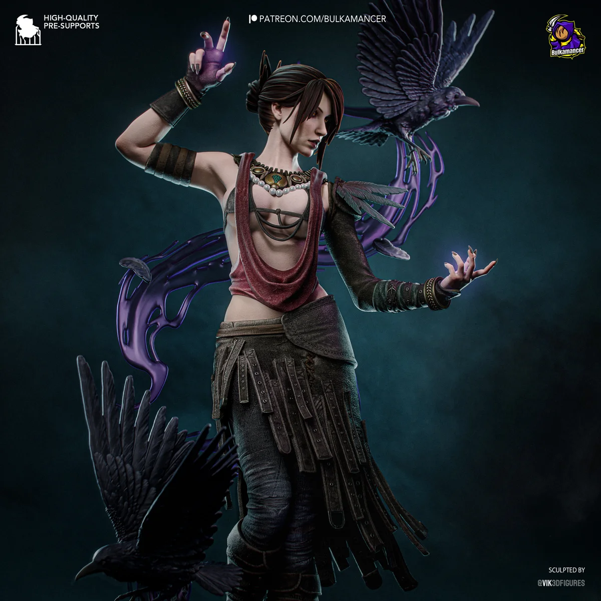 Morrigan | Fan Art | 3D Printed Resin Model Garage Kit | *Un-Painted* | Bulkamancer 8