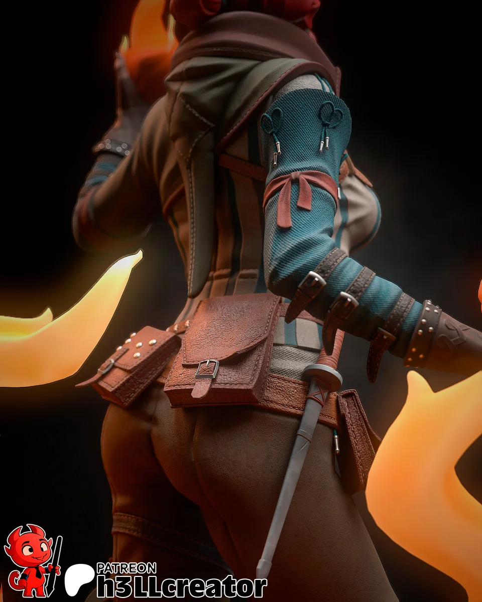 Triss Merigold | Fan Art | 3D Printed Resin Model Garage Kit | *Un-Painted* | H3LL Creator 10