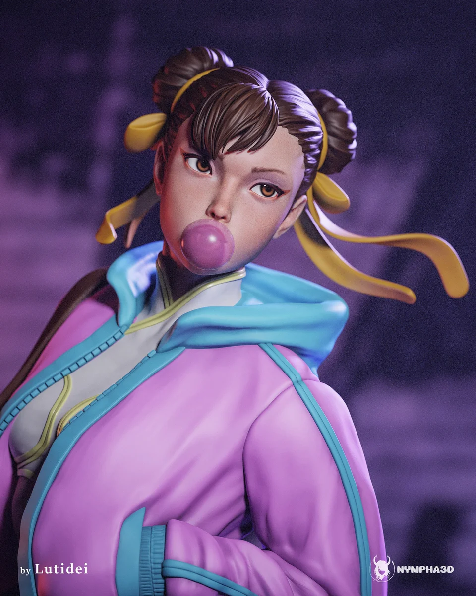Chun Li (Gym) | Fan Art | 3D Printed Resin Model Garage Kit | *Un-Painted* | Nympha3D 4