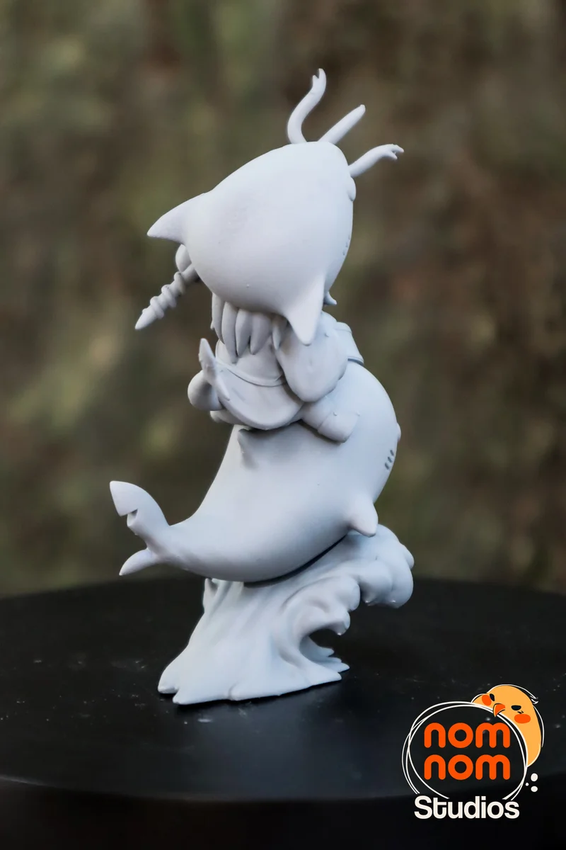 Chibi Gawr Gura | Fan Art | 3D Printed Resin Model Garage Kit | *Un-Painted* | Nomnom 6
