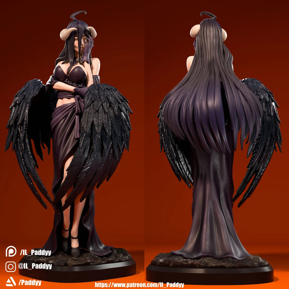 Albedo | Fan Art | 3D Printed Resin Model Garage Kit | *Un-Painted* | Il Paddyy 2