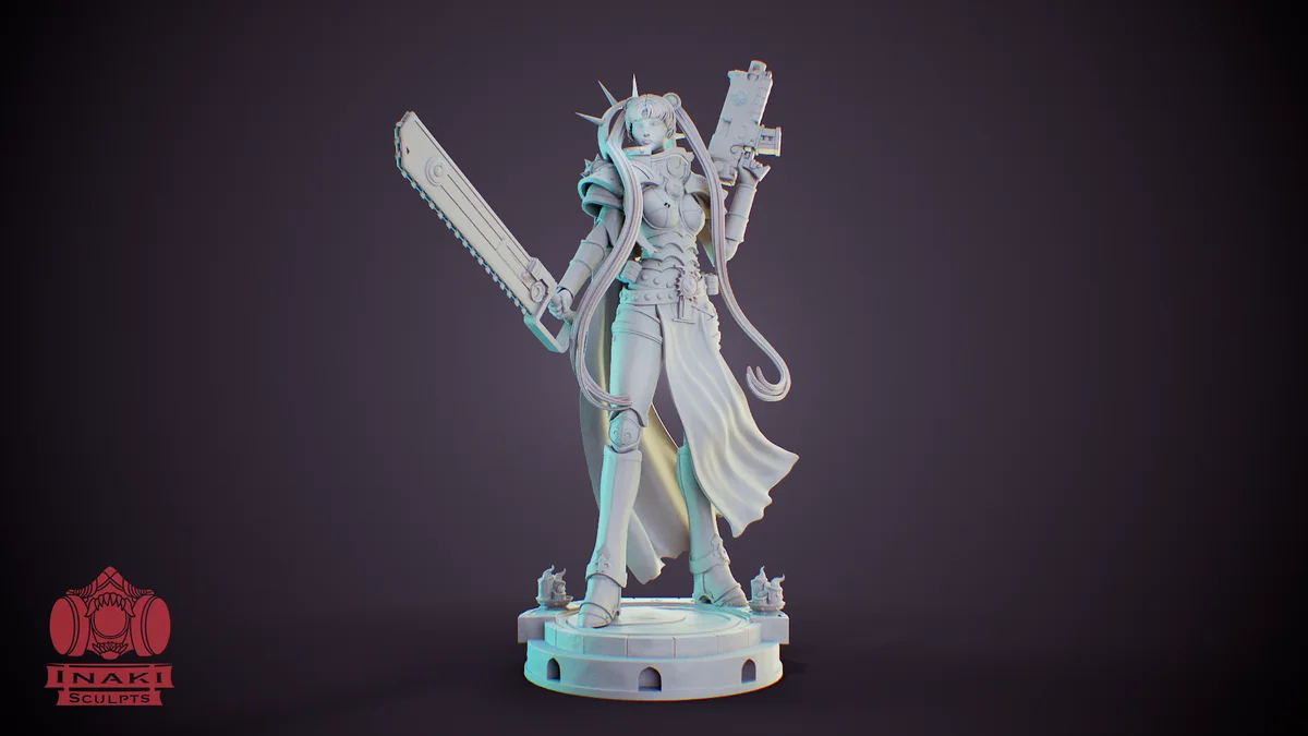 Sailor Moon Sister of Battle | Fan Art | 3D Printed Resin Model Garage Kit | *Un-Painted* | Inaki Sculpts 4