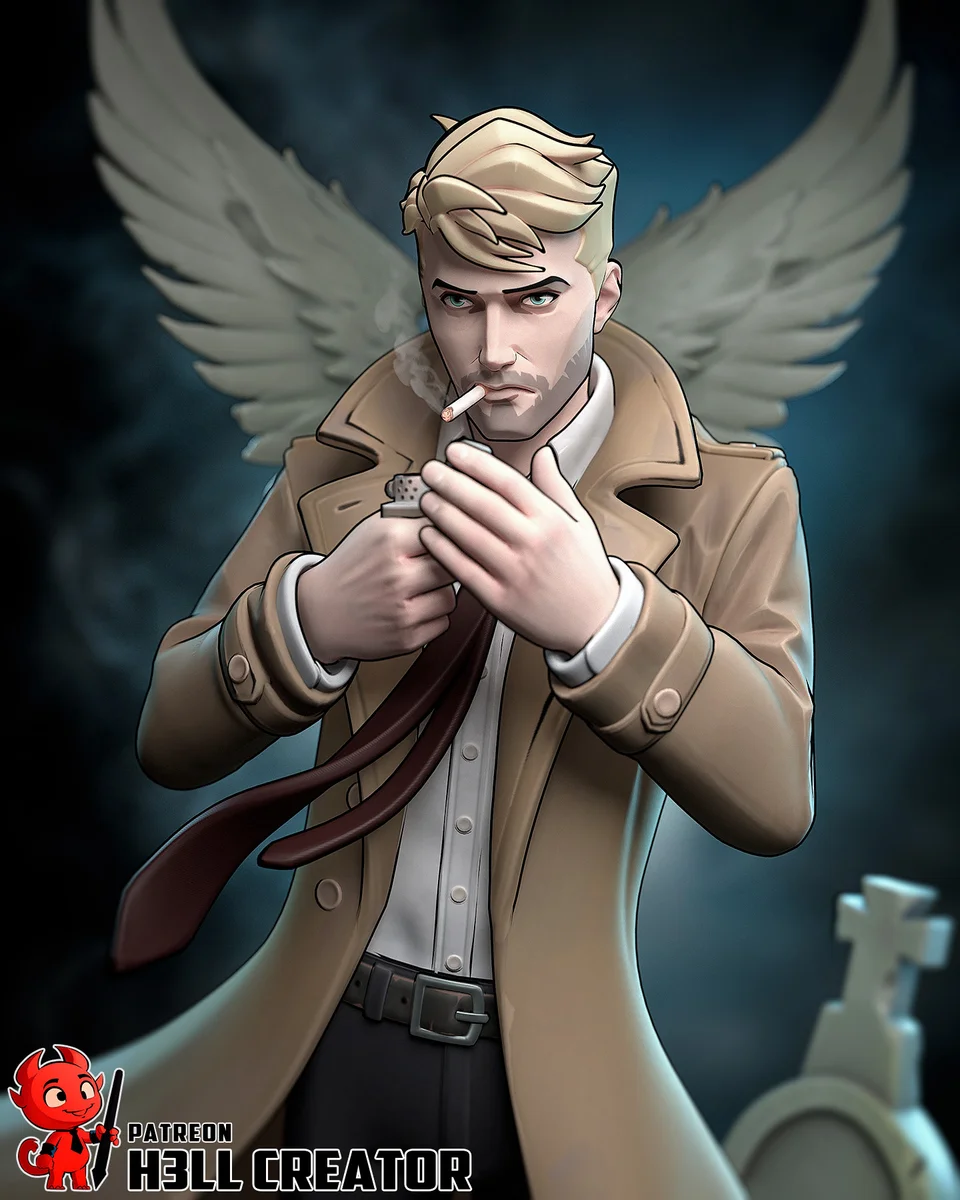 John Constantine | Fan Art | 3D Printed Resin Model Garage Kit | *Un-Painted* | H3LL Creator