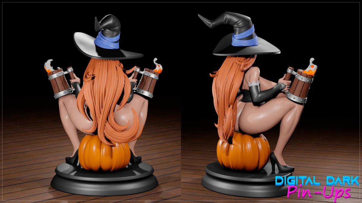 Sorceress Toasting | Fan Art | 3D Printed Resin Model Garage Kit | *Un-Painted* | Digital Dark 3