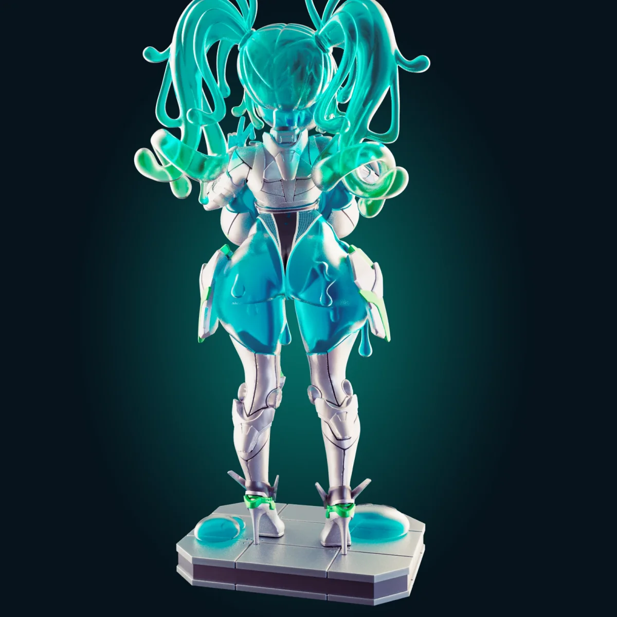 Slime-Bot | Fan Art | 3D Printed Resin Model Garage Kit | *Un-Painted* | Officer Rhu 2