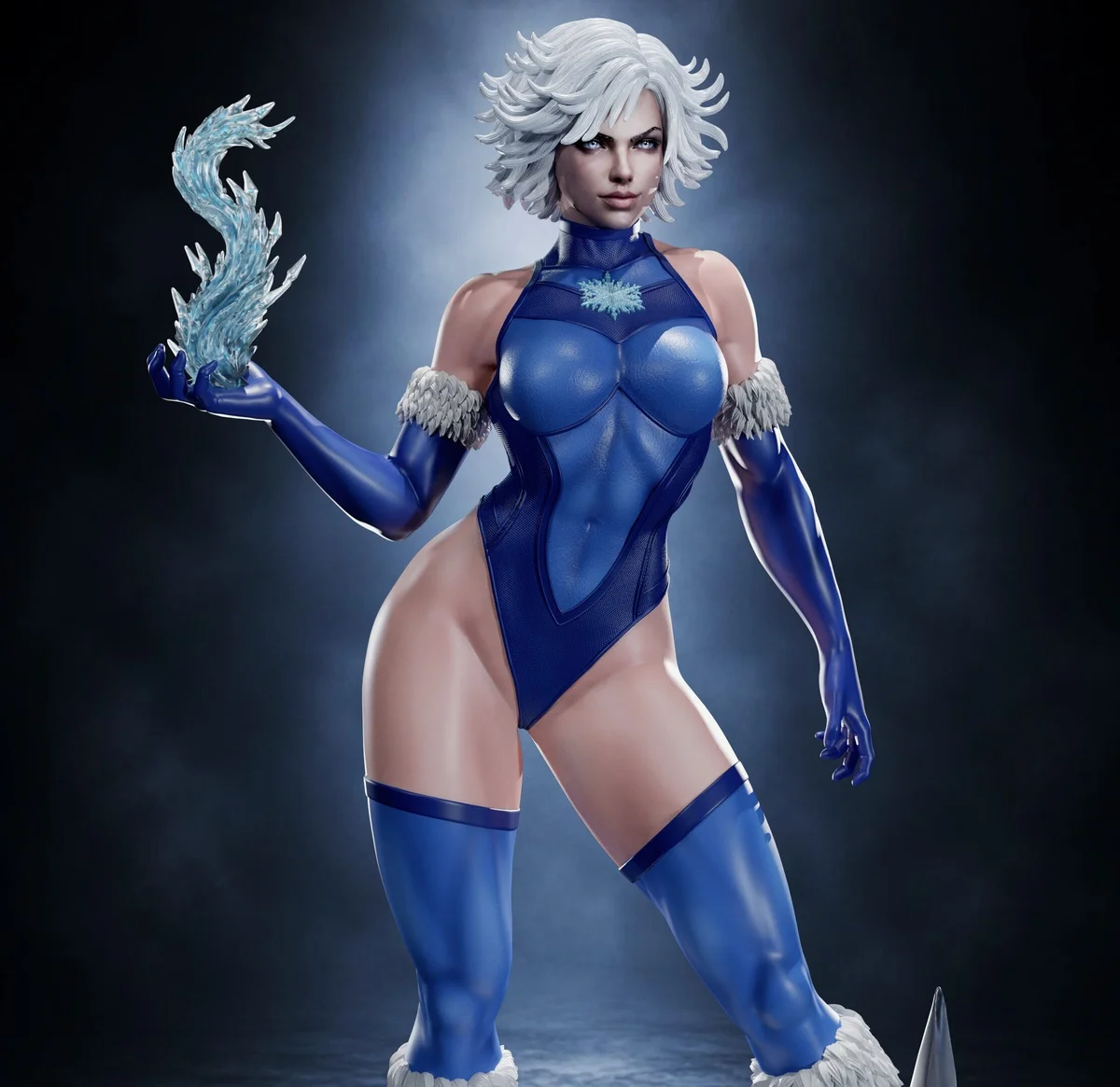 Killer Frost | Fan Art | 3D Printed Resin Model Garage Kit | *Un-Painted* | Abe3D