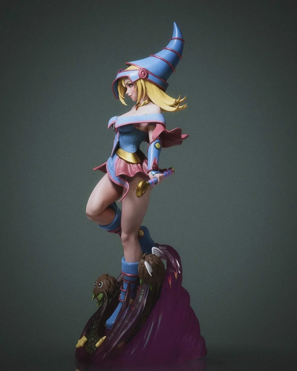 Dark Magician Girl | Fan Art | 3D Printed Resin Model Garage Kit | *Un-Painted* | Abe3D 8