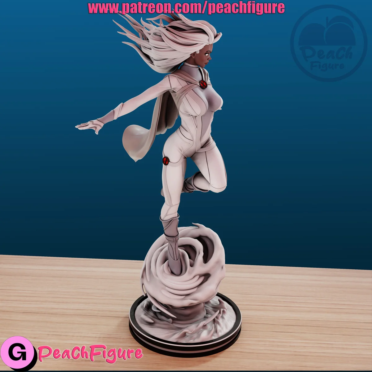 Storm | Fan Art | 3D Printed Resin Model Garage Kit | *Un-Painted* | Peach Figure 4
